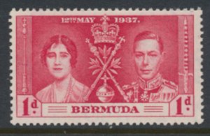 Bermuda  SG 107 SC# 115 MLH Coronation 1937 see details and scan