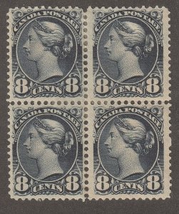 EDSROOM-13991 Canada 44 H 1893 Block of 4 Small Queen Issue CV$1040