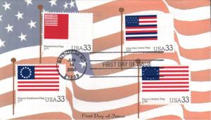 #3403e-h Stars and Stripes Homespun FDC