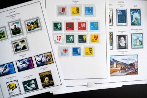 COLOR PRINTED AUSTRIA 2011-2020 STAMP ALBUM PAGES (101 illustrated pages)