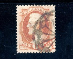USAstamps Used VF-XF US 1873 Continental Bank Note Scott 159 Black/Red Cancel 