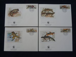 WWF batracians set of 4 FDC Czechoslovakia 1989 (-50% for 10 sets or more)