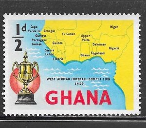 Ghana 61: Map of West Africa, Cup, unusd, NG, F-VF