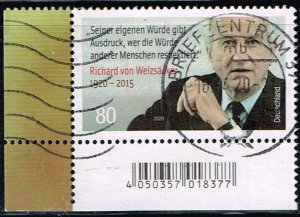 Germany, Sc.#3161 used Birth Centenary of Richard von Weizsäcker