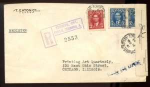 ?Nice FECB Registered Mufti 1941 PASSED EXPORT to USA cover Canada
