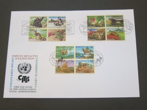 United Nations (NY,Vienna,Geneva) 2002 Sc 311a,387a,821a FDC