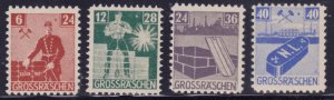 Germany, Russian Zone,1946, Grossräschen, Charity, Mi#43-46, MNH