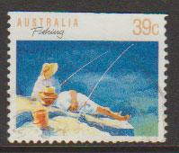 Australia SG 1179ba FU -  booklet stamp perf 13 1/2 top i...