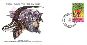 Upper Volta, Worldwide First Day Cover, Animals, World Life Fund