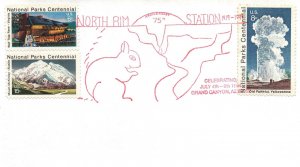 US SPECIAL EVENT CANCELLATION COVER GRAND CANYON NORTH RIM STATION 1994