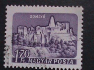 ​HUNGARY-SET OF 8 FAMOUS BUILDING IN HENGARY USE STAMPS VERY FINE