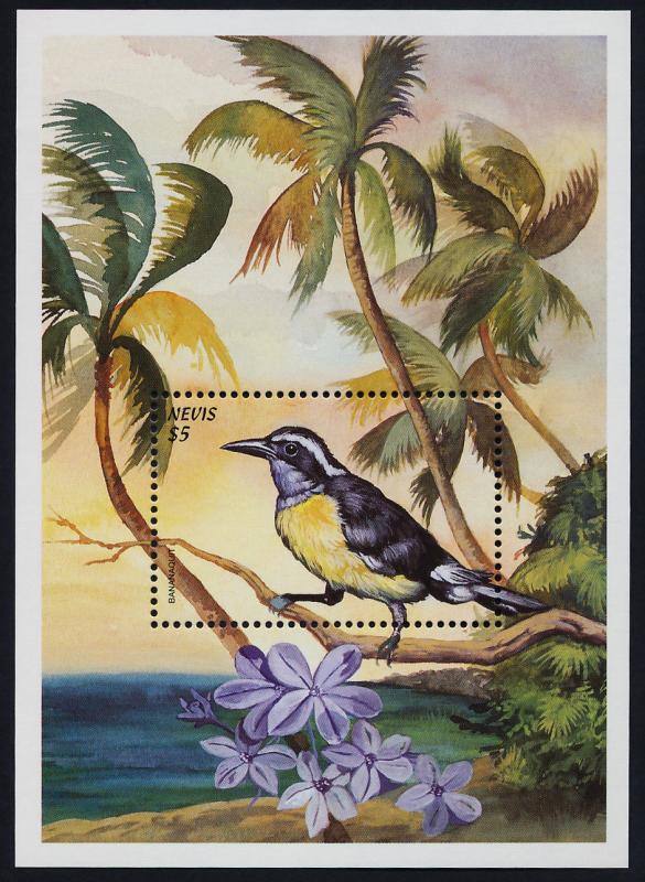 Nevis 1141-2 MNH Birds, Flowers