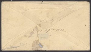 CSA 1861 New Orleans Louisiana Civil War Confederate Provisional Cover 110069