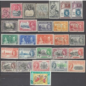 COLLECTION LOT OF #1012 ST HELENA 28 STAMPS 1890+