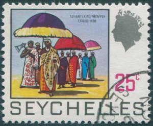 Seychelles 1969 25c Exiled Ashanti King Prempeh SG266 used