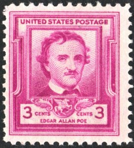 SC#986 3¢ Edgar Allan Poe Single (1949) MNH