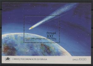 PORTUGAL, SOUVENIR SHEET HALLEYS COMET 1986 MNH		