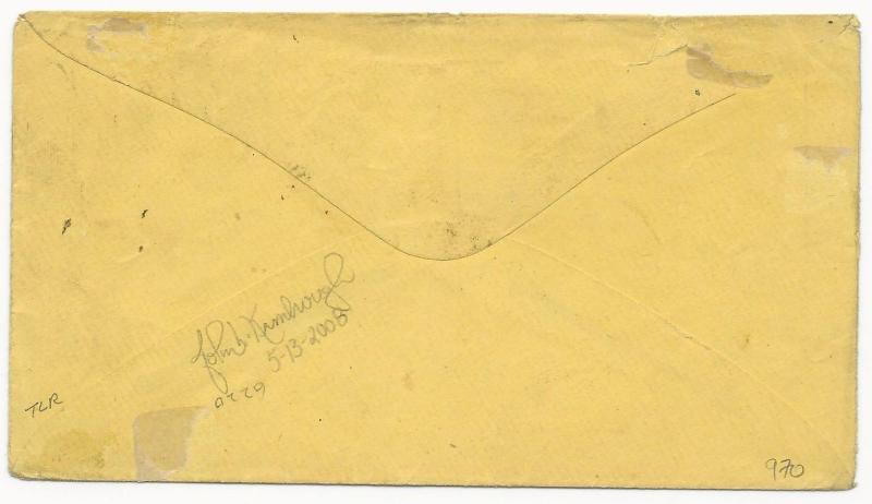 CSA POW Cover US Scott #65 Cork Cancel Sandusky, OH CDS Jan 30 1864 Richmond, VA