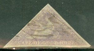 JN: Cape of Good Hope 5a used CV $400