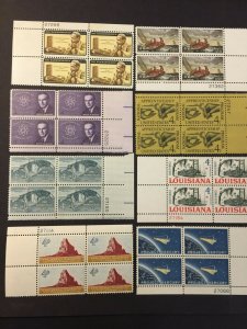 US,1191-1207,1962 COMPLETE YEAR,PLATE BLOCKS MINT NH,OG