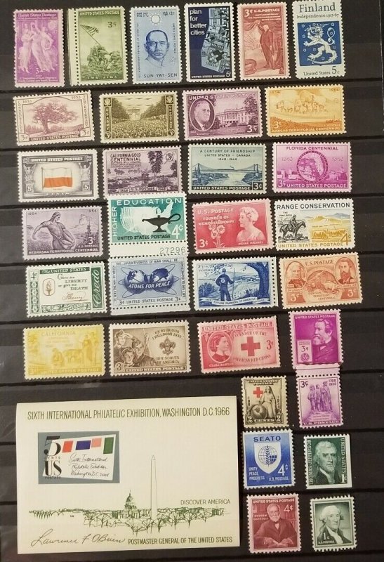 US All Different Mint Vintage Stamp Lot Collection Unused Hinged MH OG Z-870