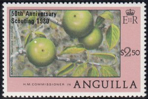 Anguilla 1980 Sc#387/388 SCOUTING ANNIVIVERSARY-BIRD-FRUIT Set ovpt.(2) MNH