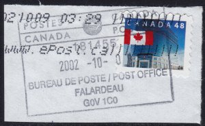 Canada - 2002 - Scott #1931 - used - FALARDEAU PQ pmk