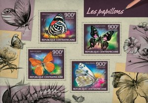 C A R - 2014 - Butterflies #2 - Perf 4v Sheet - Mint Never Hinged