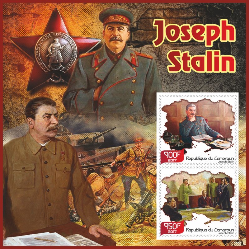 Stamps. Famous people. Joseph Stalin 2019 year 1+1 sheets perforated