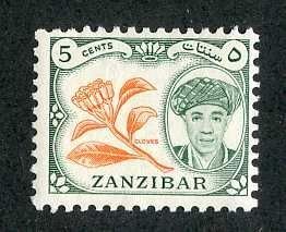 zanzibar 1961 #264 mlh cv. $0.40 ( bcxx10799 )