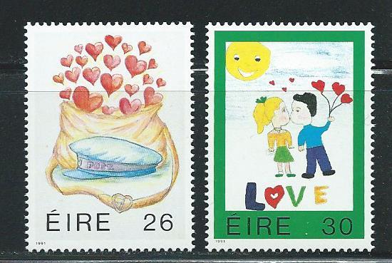 Ireland 822-3 1991 Love set MNH
