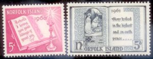 Norfolk Island 1960 SC# 43-4 Christmas MNH-OG E34