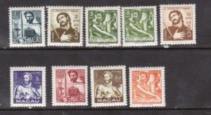 Macao #353 - #360 VF Mint Set With Two Shades Of #355