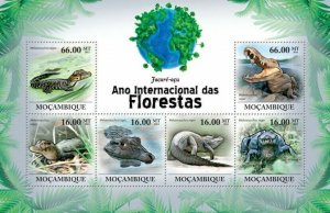 Mozambique 2011 MNH - Crocodiles (Fauna). YT 3610-3615, Mi 4308-4313, Sc 2173