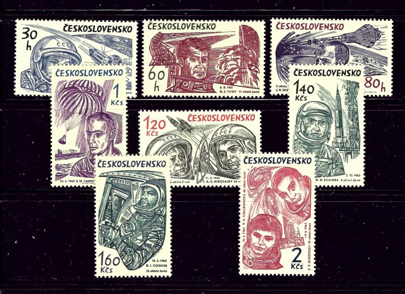 Czechoslovakia 1233-40 MNH 1964 First Astronauts