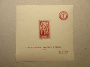 ITALY Polish Army in Italy, price is for stamp only Sassone 29, MNH L16 Cat €170