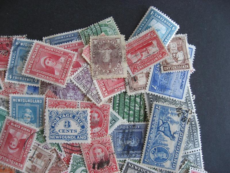 Newfoundland mixture (duplicates,mixed condition) 100 stamps, what lurks here?