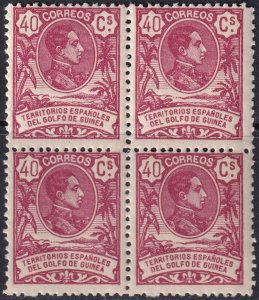 Spanish Guinea 1909 Sc 93 block MNH**