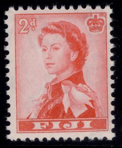 FIJI QEII SG301, 2d rose-red, NH MINT.