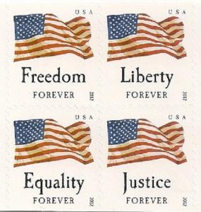 US 4648a Four Flags forever block set SSP (4 stamps) MNH 2012