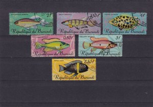 SA23i Burundi 1967 Fish used stamps