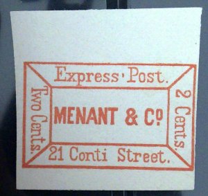 Scott#104L Local - L215 Design  - Forgery A - Menant & Co. Express Post