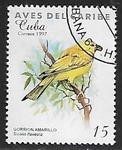 Cuba # 3848 - Saffron Finch - unused CTO.....{Z25}