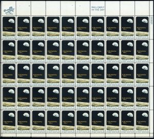 1371, MNH 6¢ Space Gutter Snipe Freak Error Full Sheet of 50 - Stuart Katz