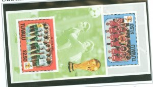 Tuvalu #372-373 Mint (NH) Souvenir Sheet (Soccer) (Sports)