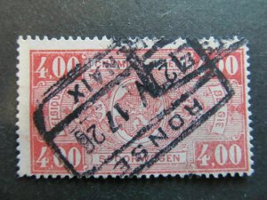 A3P22F182 Belgium Parcel Post and Railway Stamp 1923-40 4fr used-