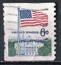 USA; 1969: Sc. # 1338A: Used Perf. 10 Coil Single Stamps