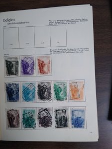 collection on pages Belgium 1952-56 mostly complete most mint CV $182