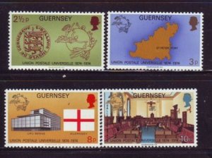 Guernsey Sc 111-4 1974 UPU anniversary stamp set mint NH