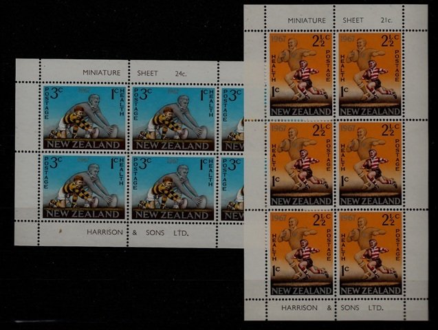 New Zealand B73a-74a MNH m/s Rugby SCV26